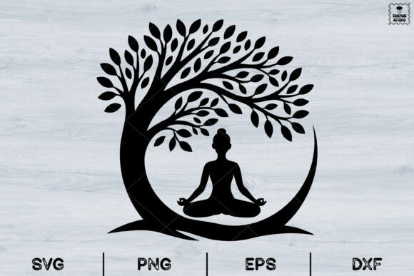 Download Buddha Yoga Tree Svg, Boho Svg - Buddha Collection
