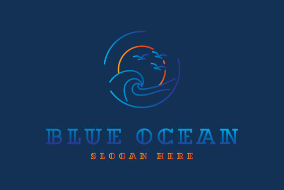Download Blue Ocean Minimalist Logo Design Concep - Logo Collection