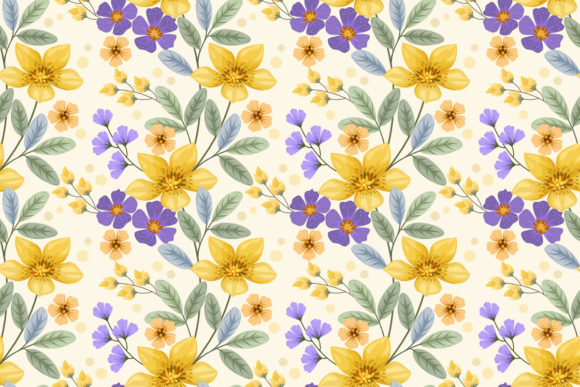 Download Colorful Flower Design Seamless Pattern. - Flower Collection