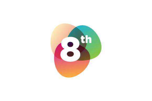 Download Number Eighth Logo Colorful Design Vecto - Logo Collection