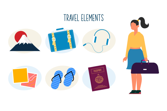 Download Travel Elements Logo Collection Vector - Logo Collection