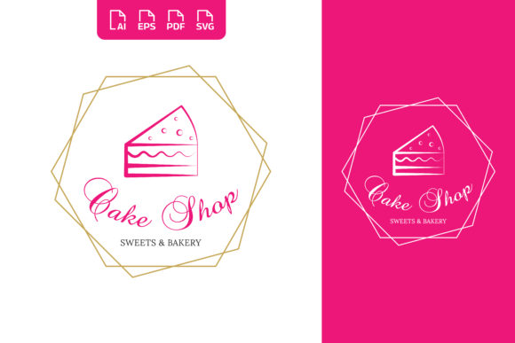 Download Beauty Cake Shop Badge Stamp Logo Design - Logo Collection