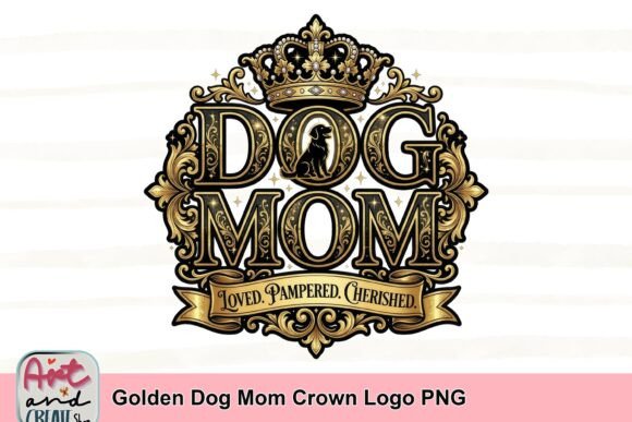 Download Golden Dog Mom Crown Logo PNG - Logo Collection
