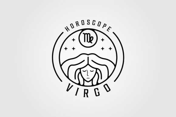 Download Girl or Women Zodiac of Virgo Logo Line - Logo Collection