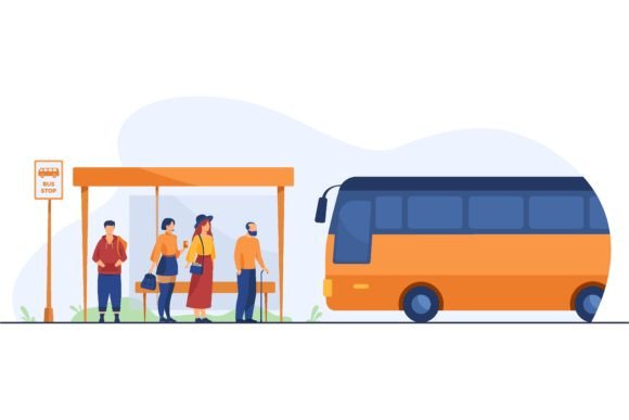 Download Passengers Waiting for Public Transport - Sport Collection
