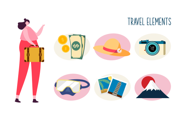 Download Travel Elements Logo Collection Vector - Logo Collection