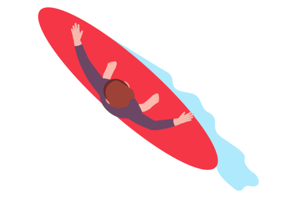 Download Surfboard Sportsman Top View. Man Stand - Sport Collection