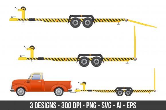 Download Car Trailer for Vehicle Transportation - Sport Collection