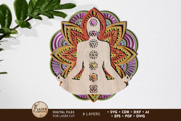 Download Mandala Buddha Wall Decorative Panel - Buddha Collection