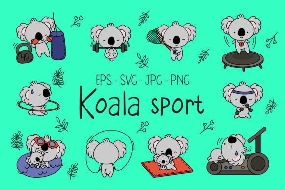 Download Cute Koala Sportsman Collection - Sport Collection