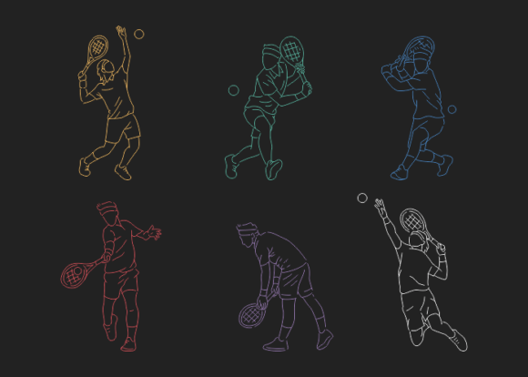 Download Tennis Player Sports Athlete Pose Vector - Sport Collection