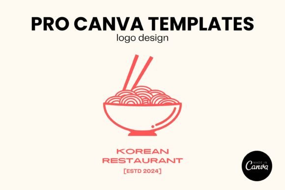Download Korean Restaurant Logo Design PRO Canva - Logo Collection