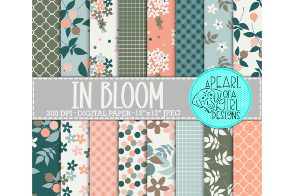 Download In Bloom Digital Paper, Flower Design - Flower Collection