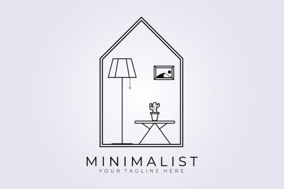 Download Minimalist Home Furniture Logo Line Art - Logo Collection