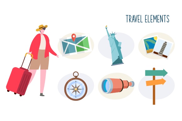 Download Travel Elements Logo Collection Vector - Logo Collection