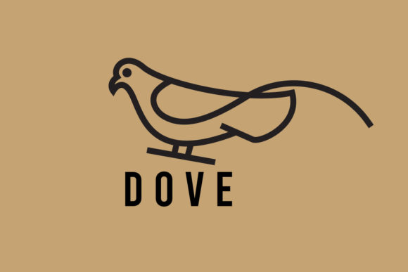 Download Dove Bird Minimalist Logo Design Templat - Logo Collection