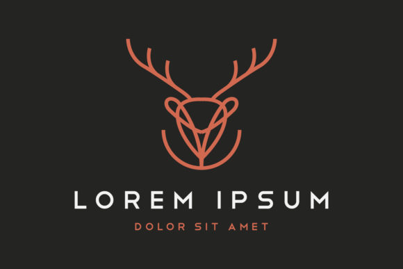 Download Flat Deer Minimalist Logo Design - Logo Collection