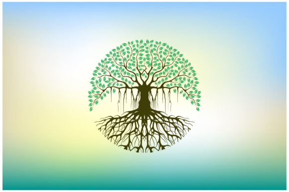 Download Abstract Circular Banyan Tree, Myth Logo - Logo Collection