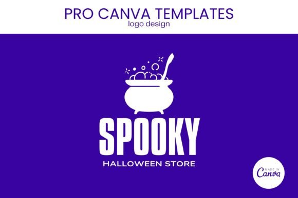 Download Halloween Store Logo PRO Canva Template - Logo Collection