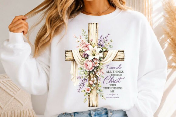Download Jesus Cross Flower Design, Religious Cro - Flower Collection