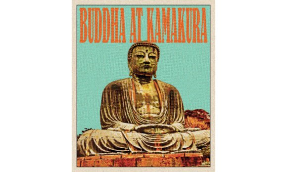 Download Buddha at Kamakura Travel Vintage Poster - Buddha Collection