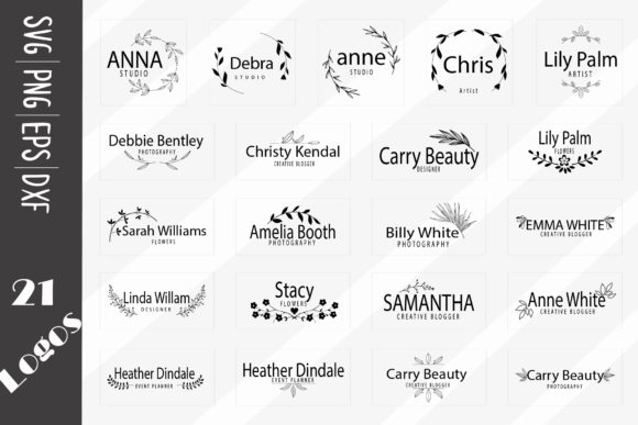 Download 21 Floral Logos, Elegant Logos - Logo Collection