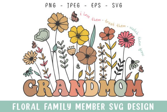 Download Floral Grandmom Vintage Flower Design - Flower Collection